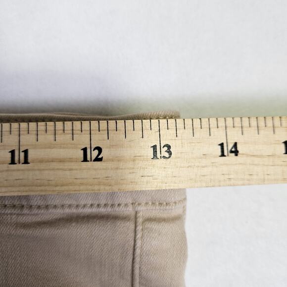 Hudson Women Taylor High Waist Flare Jean Park Beige Patch Pocket 27 Stretch Tan - Picture 13 of 16